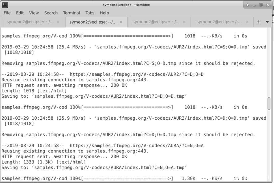 图2:使用wget获取样本。 图2:使用wget获取样本