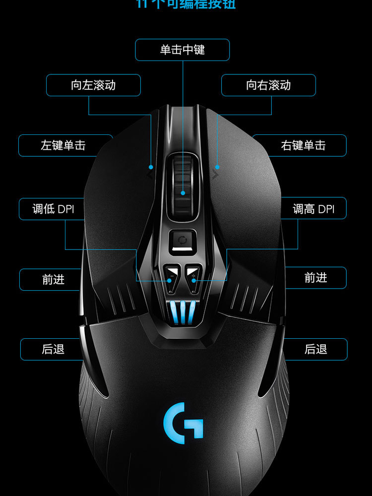 罗技logitechg903lightspeed升级版无线游戏鼠标rgb