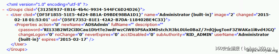 GroupPolicyPreferences-Password-XMLFileContents
