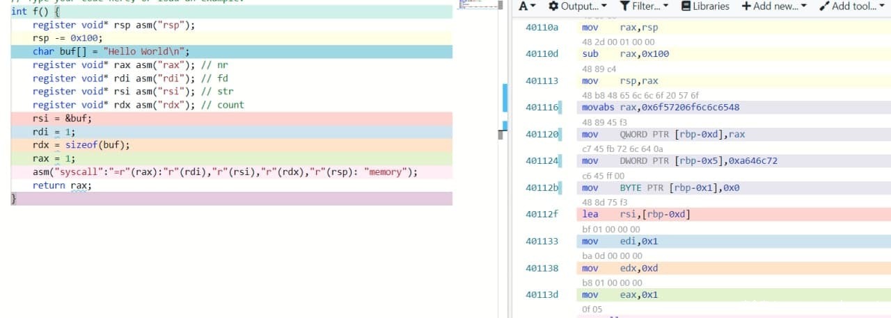 c to shellcode