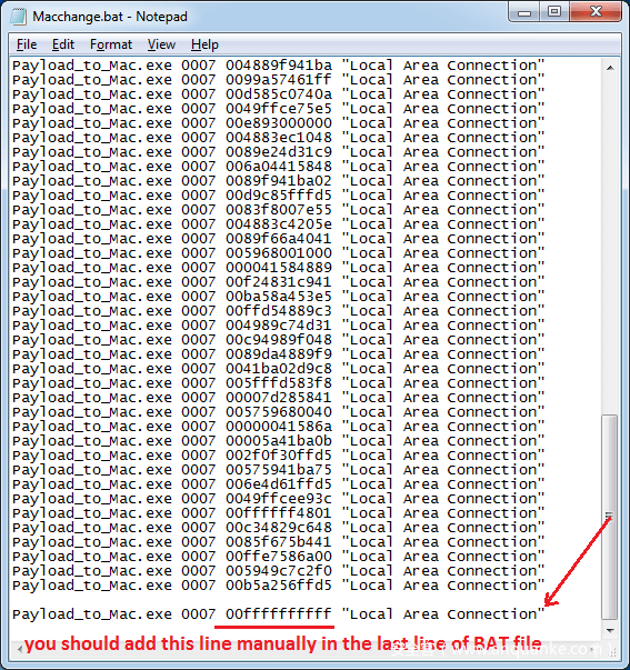 图10:添加新行的BAT文件 图10:添加新行的BAT文件